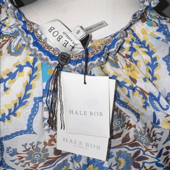 Hale Bob Blue and Yellow Floral Blouse - Picture 6 of 11